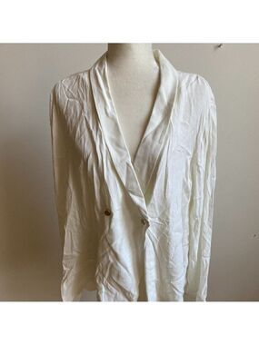 LEITH BNWT Relaxed White Blazer Jacket XXL Thin